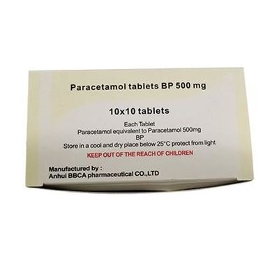 Magnésio da tabuleta 650 do paracetamol da dosagem do magnésio do Acetaminophen 500 para a dor de cabeça